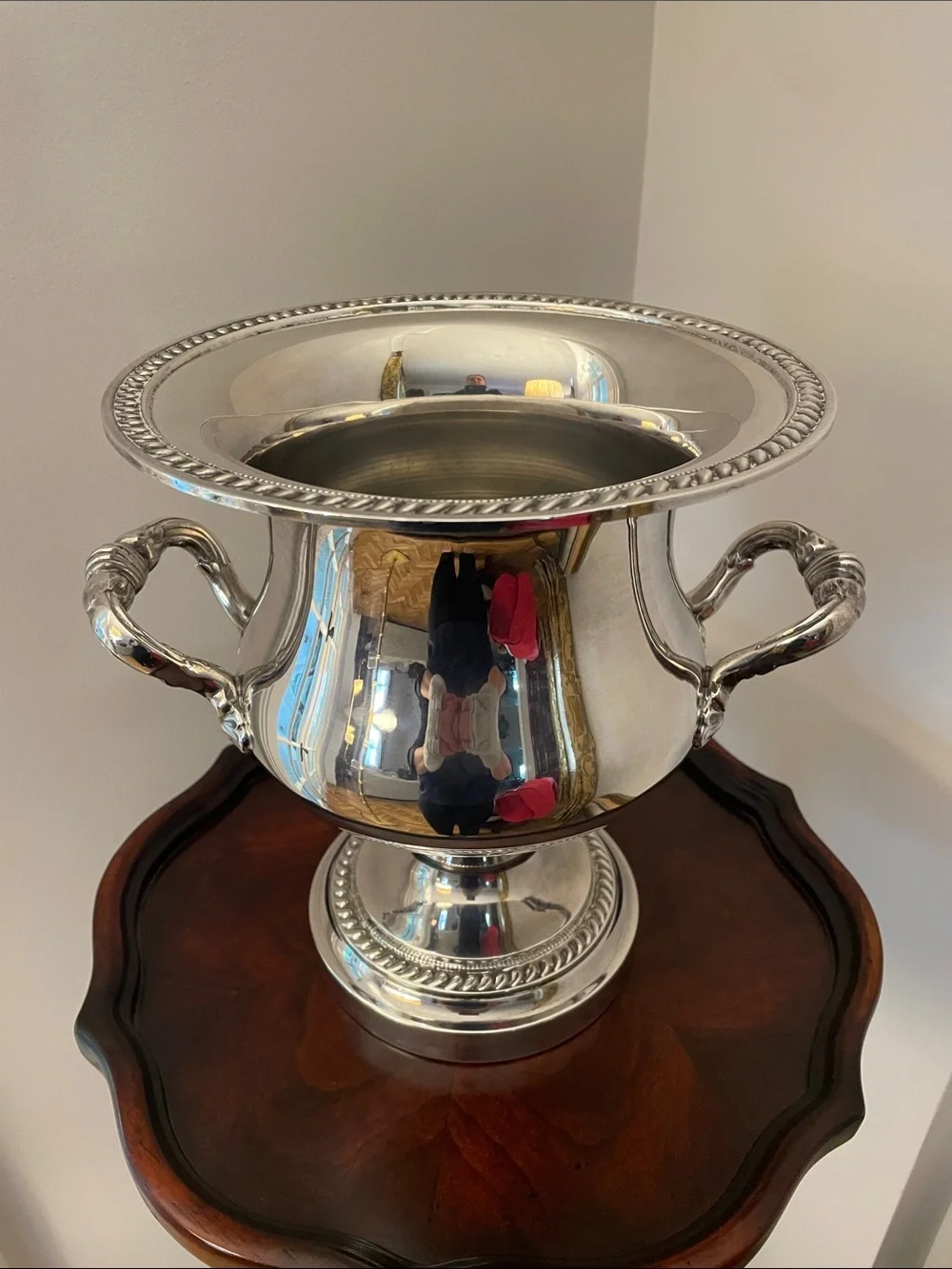 Vintage Silver Plated Double-Handled Trophy Ice Bucket